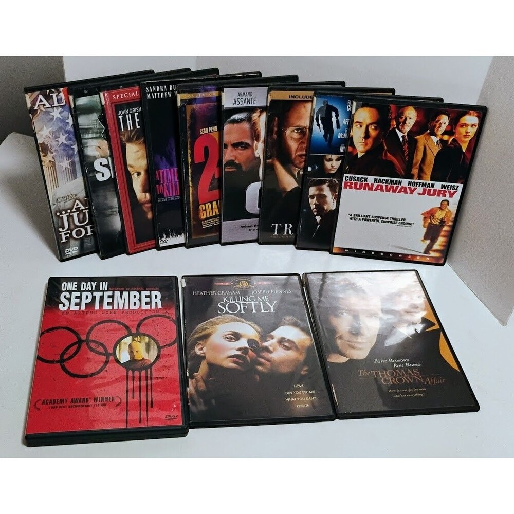 MIXED DRAMA CRIME COURT GRISHAM 12CT DVD LOT RAINMAKER A TIME TO KILL & MORE